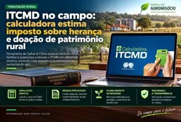 ITCMD no campo: calculadora estima imposto sobre herança e doação de patrimônio rural