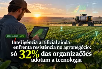 Inteligência artificial ainda enfrenta resistência no agronegócio: só 32% das organizações adotam a tecnologia