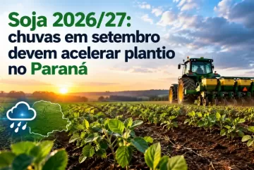 Soja 2026/27: chuvas em setembro devem acelerar plantio no Paraná