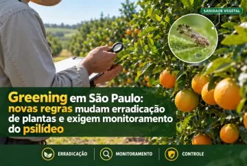 Greening em São Paulo: novas regras mudam erradicação de plantas e exigem monitoramento do psilídeo