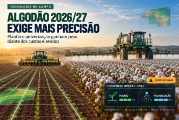 Algodão 2026/27: precisão no plantio e na pulverização ganha peso com custos elevados