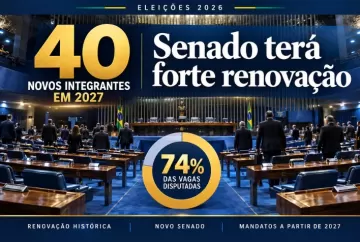 Senado terá 40 novos integrantes em 2027; renovação chega a 74% das vagas disputadas