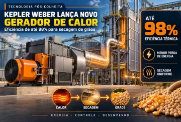 Kepler Weber lança gerador de calor com eficiência de até 98% para secagem de grãos