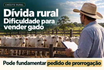 Dívida rural: dificuldade para vender gado pode fundamentar pedido de prorrogação