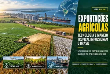 Exportações agrícolas do Brasil: tecnologia e manejo tropical sustentam avanço no mercado global