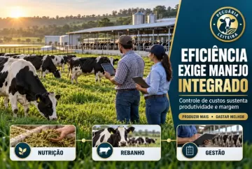 Pecuária leiteira: eficiência produtiva exige manejo integrado e controle de custos