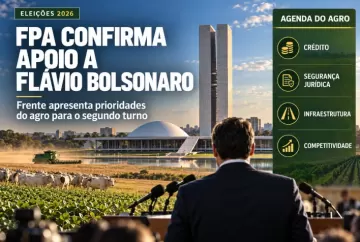 FPA confirma apoio a Flávio Bolsonaro no segundo turno e apresenta prioridades do agro
