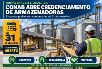 Conab abre credenciamento de armazenadoras com propostas até 31 de dezembro