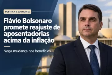 Flávio Bolsonaro promete reajuste de aposentadorias acima da inflação e nega mudança nos benefícios