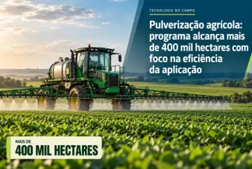 Pulverização agrícola: programa alcança mais de 400 mil hectares com foco na eficiência da aplicação