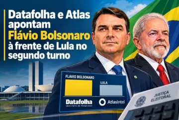 Datafolha e Atlas apontam Flávio Bolsonaro à frente de Lula no segundo turno