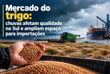 Mercado do trigo: chuvas afetam qualidade no Sul e ampliam espaço para importações