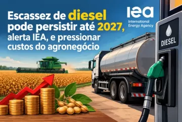 Escassez de diesel pode persistir até 2027, alerta IEA, e pressionar custos do agronegócio