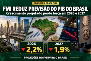 FMI reduz previsão do PIB do Brasil para 2,2% em 2026 e 1,9% em 2027