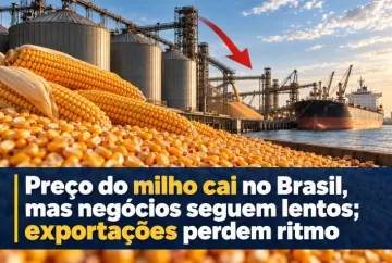 Preço do milho cai no Brasil, mas negócios seguem lentos; exportações perdem ritmo