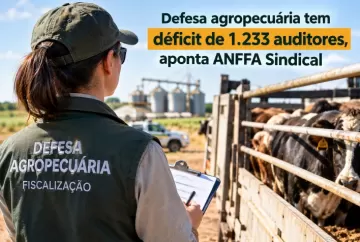 Defesa agropecuária tem déficit de 1.233 auditores, aponta ANFFA Sindical