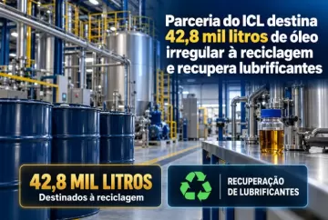 Parceria do ICL destina 42,8 mil litros de óleo irregular à reciclagem e recupera lubrificantes