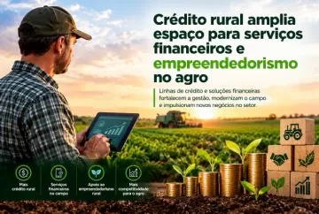 Crédito rural amplia espaço para serviços financeiros e empreendedorismo no agro