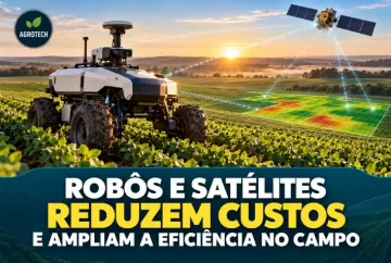 Robôs agrícolas e satélites reduzem custos e ampliam a eficiência no campo