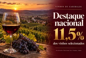 Vinícolas de Garibaldi concentram 11,5% dos vinhos selecionados na Avaliação Nacional de Vinhos 2026