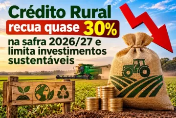 Crédito rural recua quase 30% na safra 2026/27 e limita investimentos sustentáveis