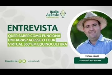 Quer saber como funciona um haras? Acesse o tour virtual 360° em Equinocultura - Sistema CNA/Senar