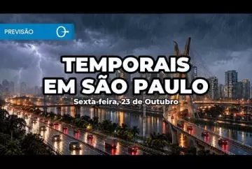 Temporais em São Paulo e ventos acima de 90 km/h no Rio Grande do Sul nesta sexta-feira Climatempo