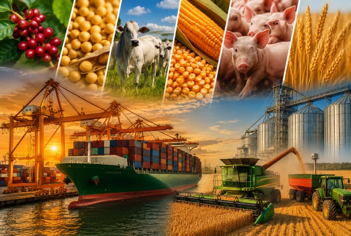 Exportações do agronegócio brasileiro batem recorde histórico em junho e alcançam US$ 16,6 bilhões