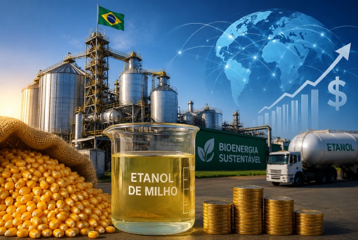 Etanol de milho atrai bilhões em investimentos estrangeiros e consolida Brasil como potência global em bioenergia
