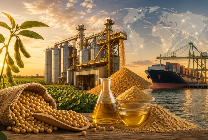 Soja brasileira bate recorde em 2026 e impulsiona crescimento da cadeia de biodiesel, indústria e exportações