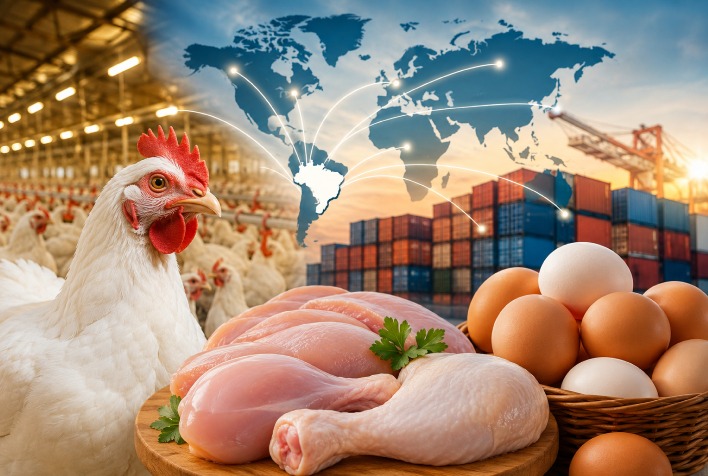Frango e ovos: exportações ganham força e sustentam mercado avícola brasileiro