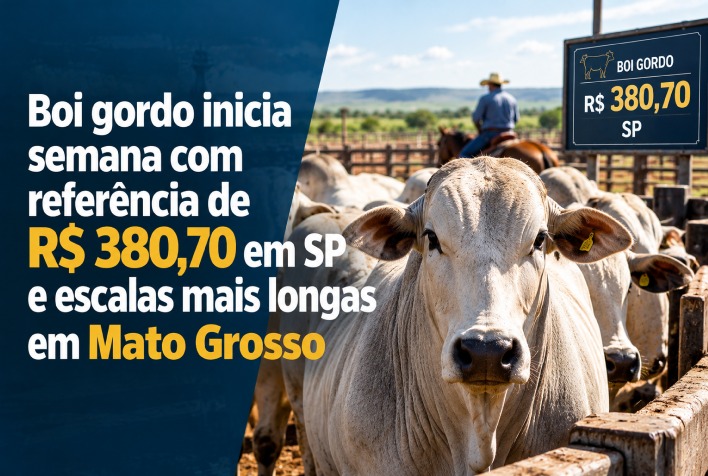 Boi gordo tem reajuste em Cuiabá e escalas de abate em Mato Grosso